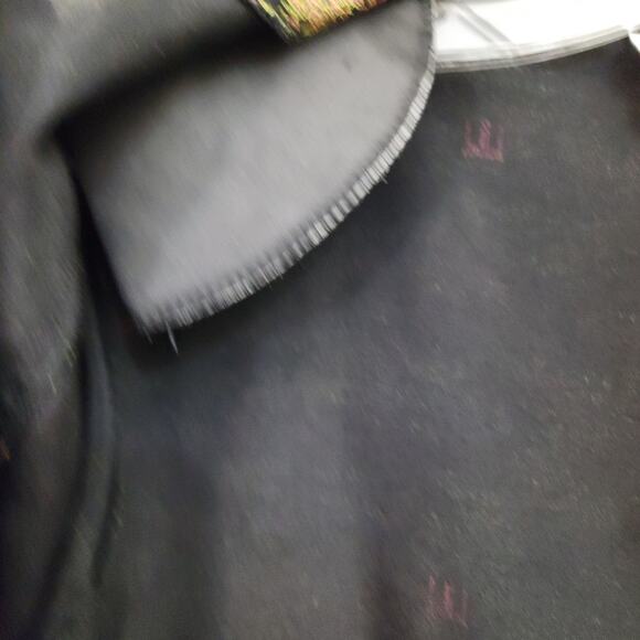 Clio Vintage Asian print 3/4 sleeve button front blouse woman's size medium - Picture 5 of 9